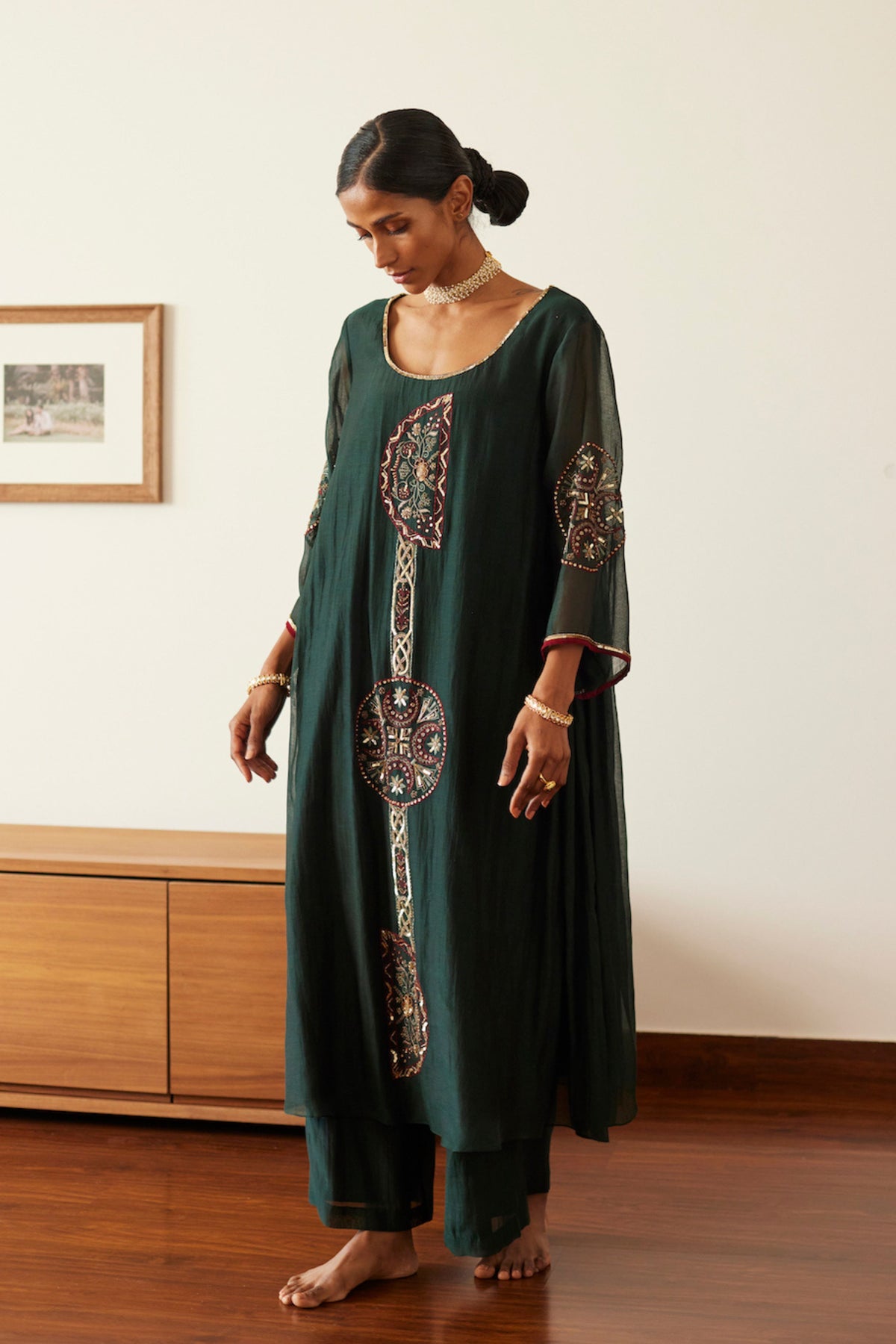 Green Shashi Kurta Set