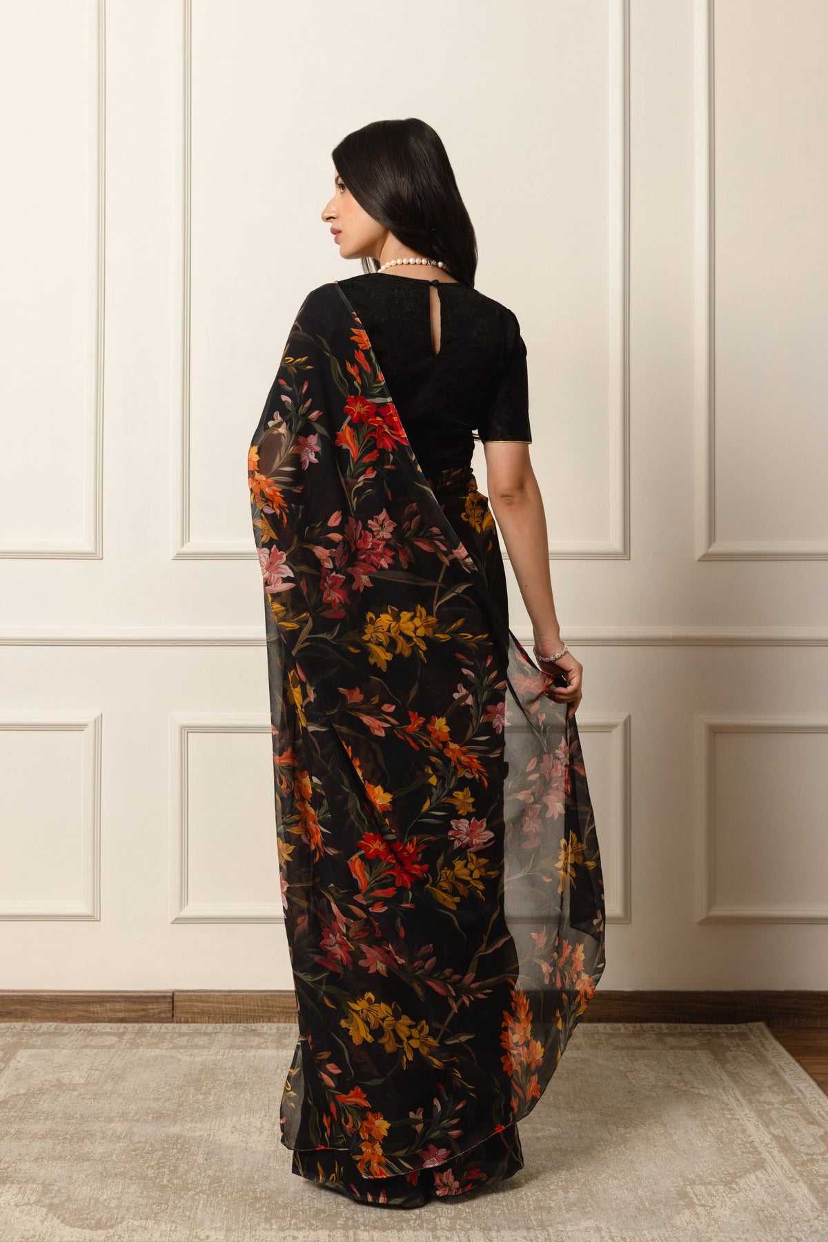 Camille Printed French Chiffon Saree