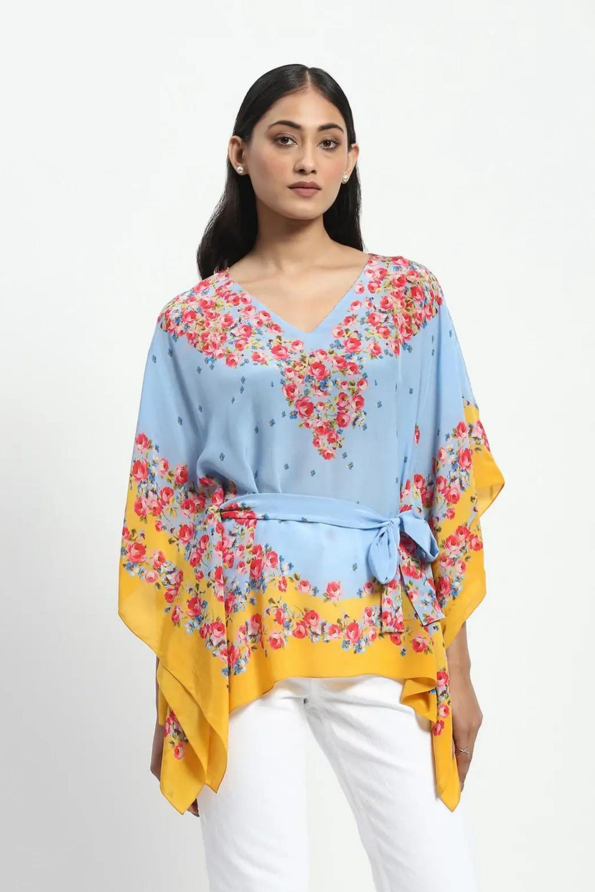 Blue Powder Kaftan Top