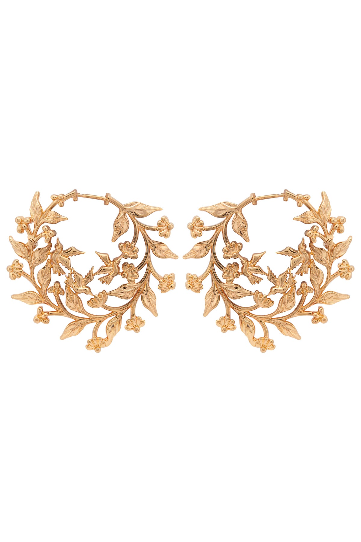 Yellow gold harmony earrings