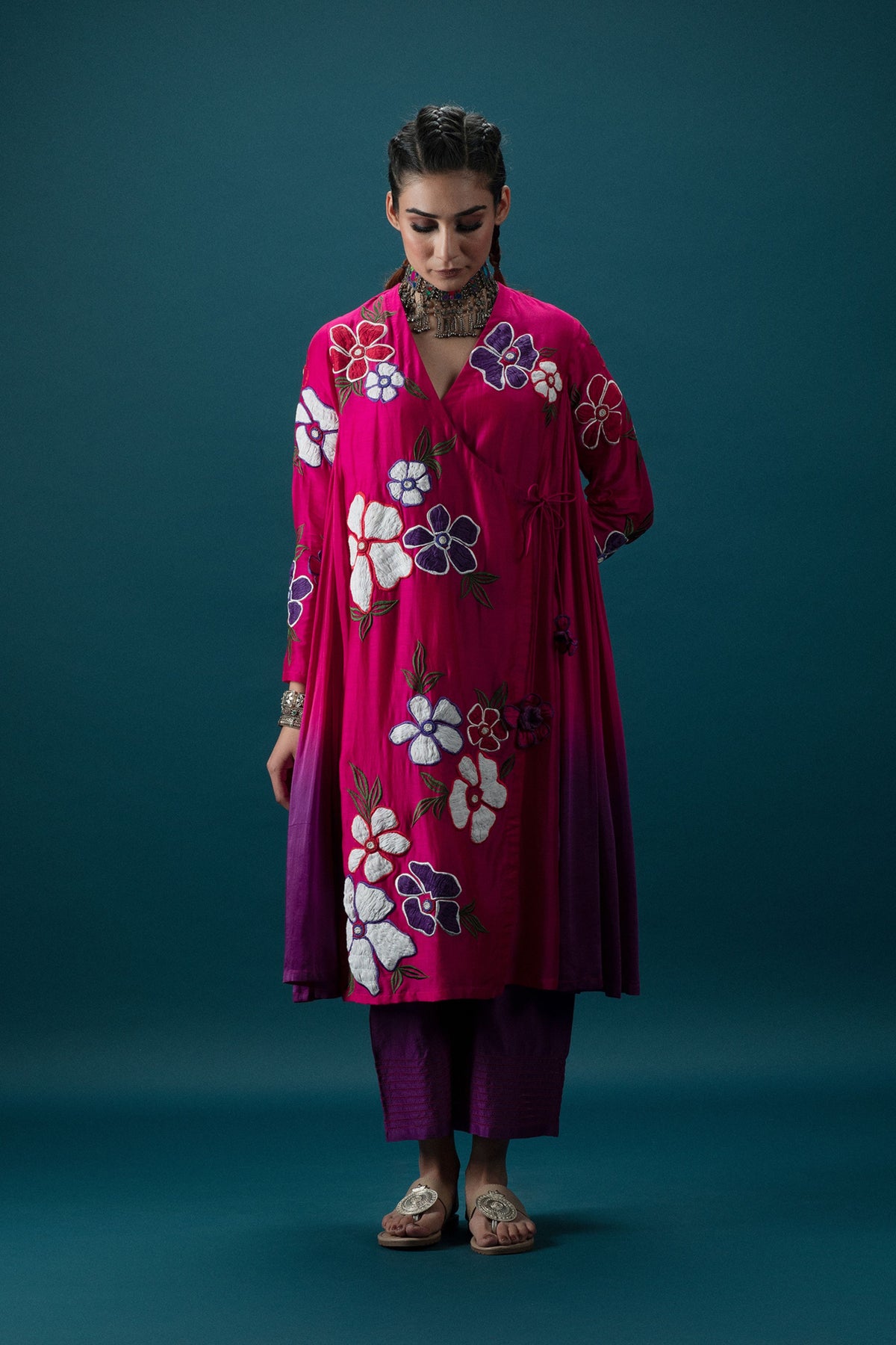 Magenta Overlaped Tunic