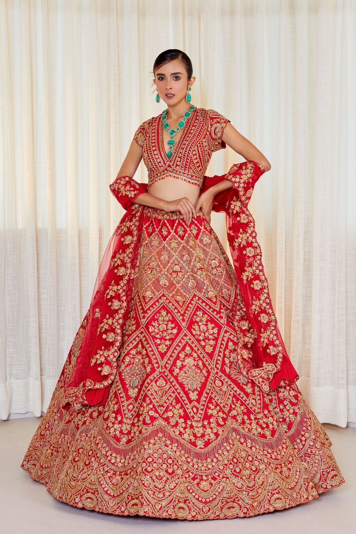 Barfi Mor Lehenga Set