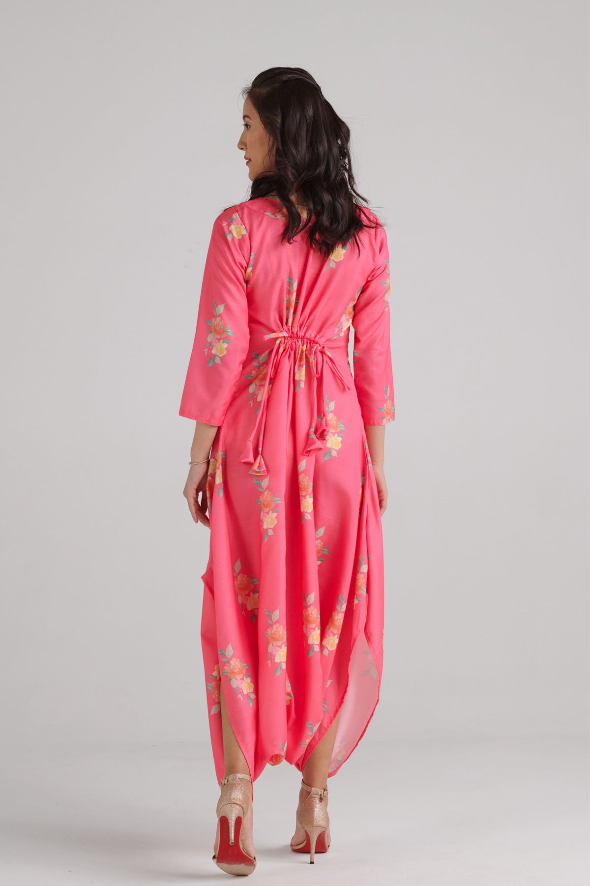 Hot Pink Dhoti Jumpsuit