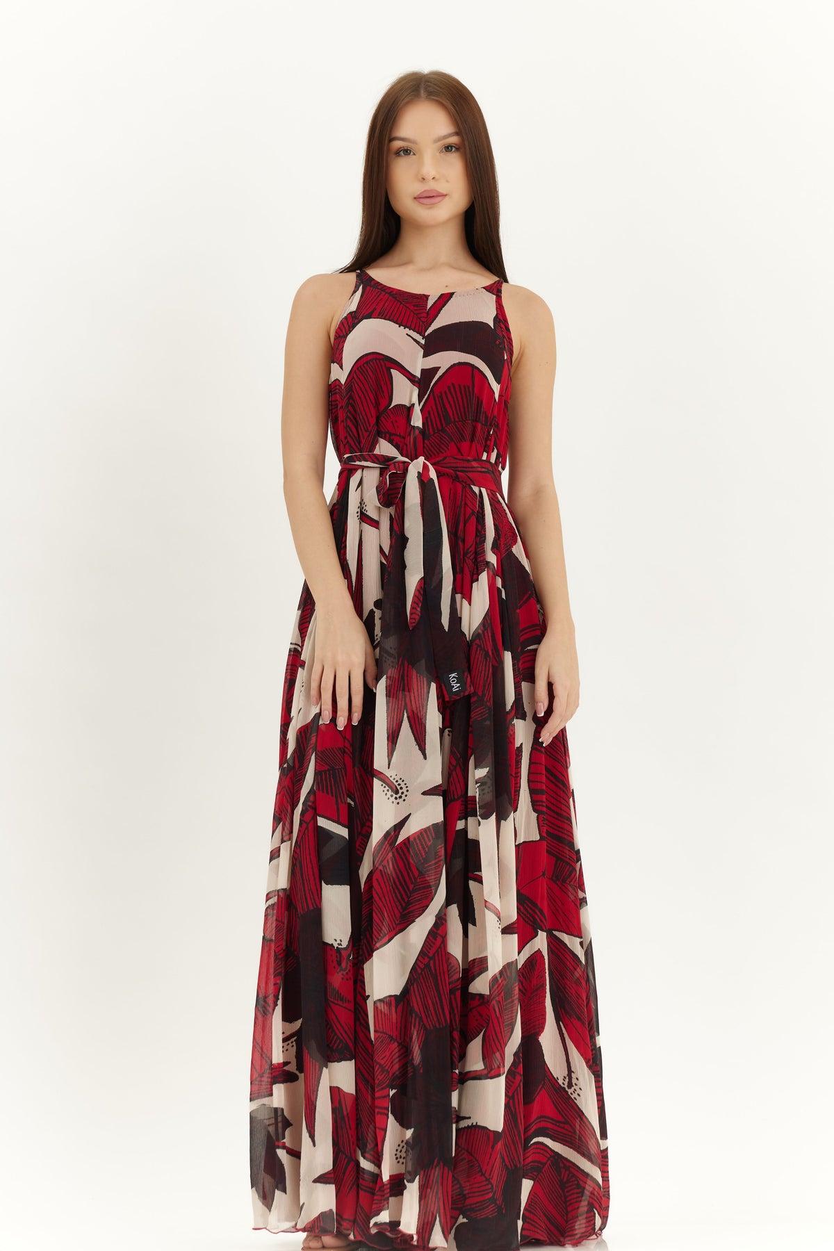 Offwhite and Red Long Dress