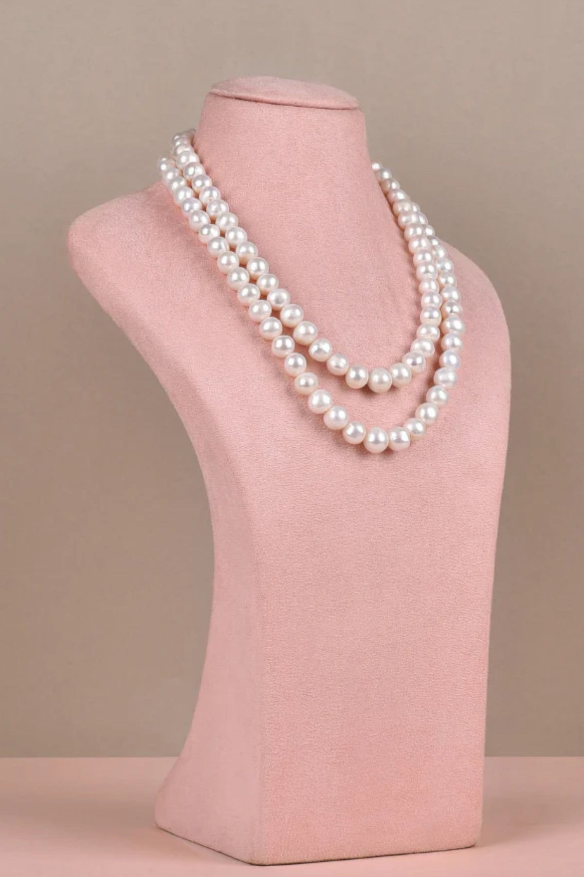 White Classic Double Necklace