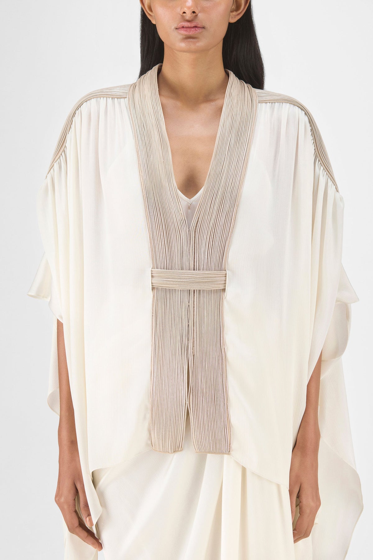 Corded Cape Set In Pearl Sand