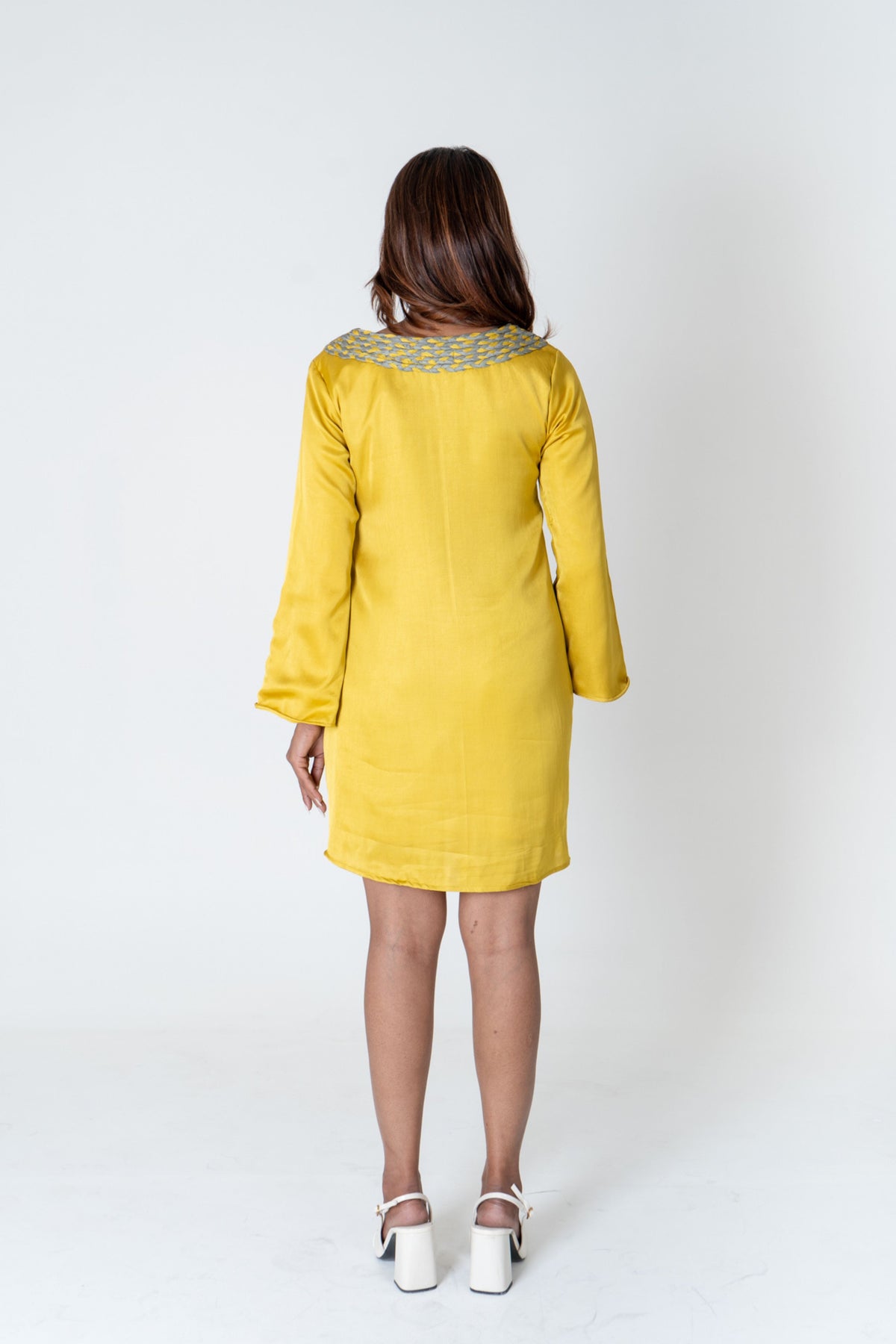 Yellow-Green Short Dress