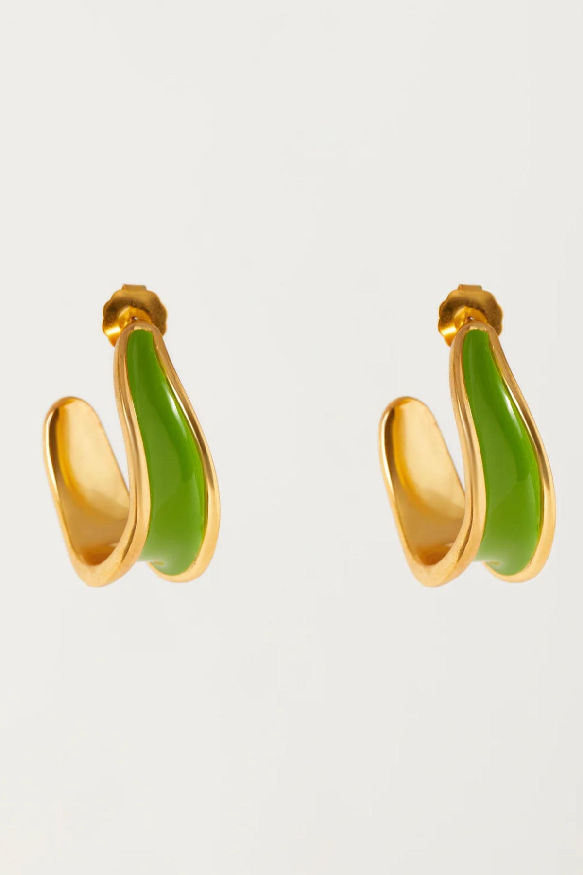 Kandy Hoops Green Earrings