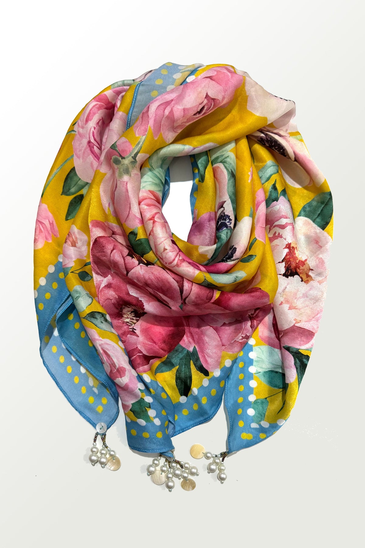 Peony Satin Scarf