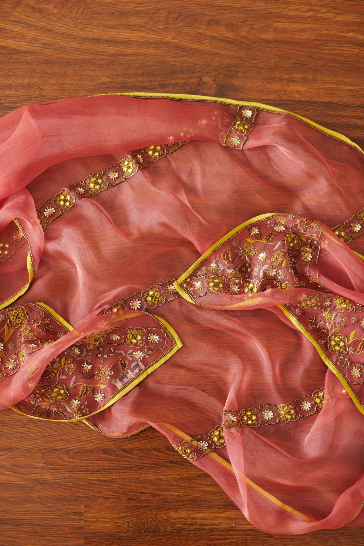 Pink Rekha Dupatta