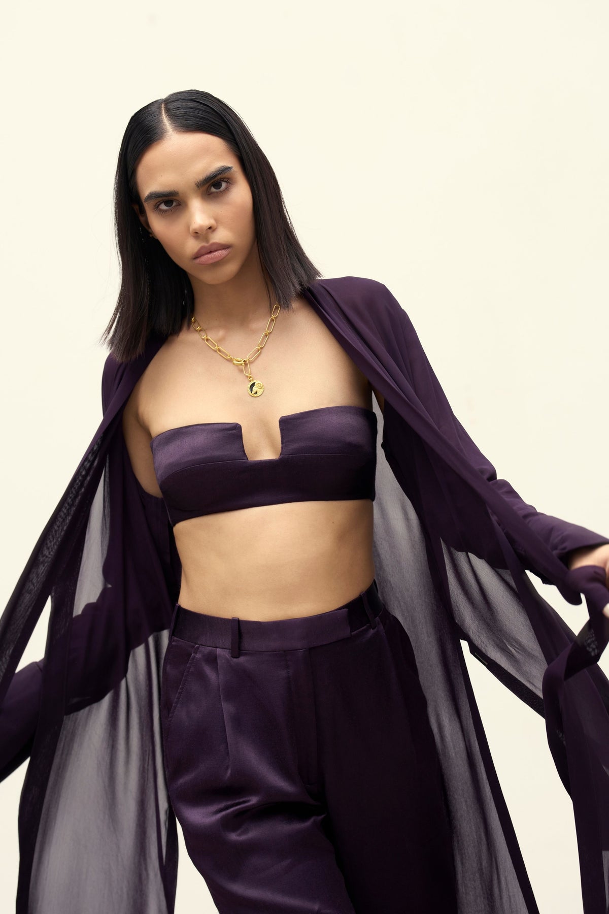 Aubergine Gleam Jacket Set