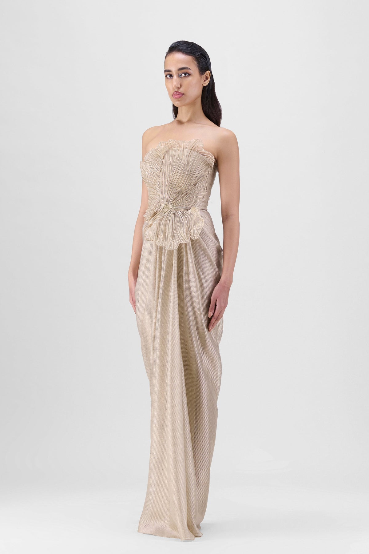 Sand Corded Coral Gown