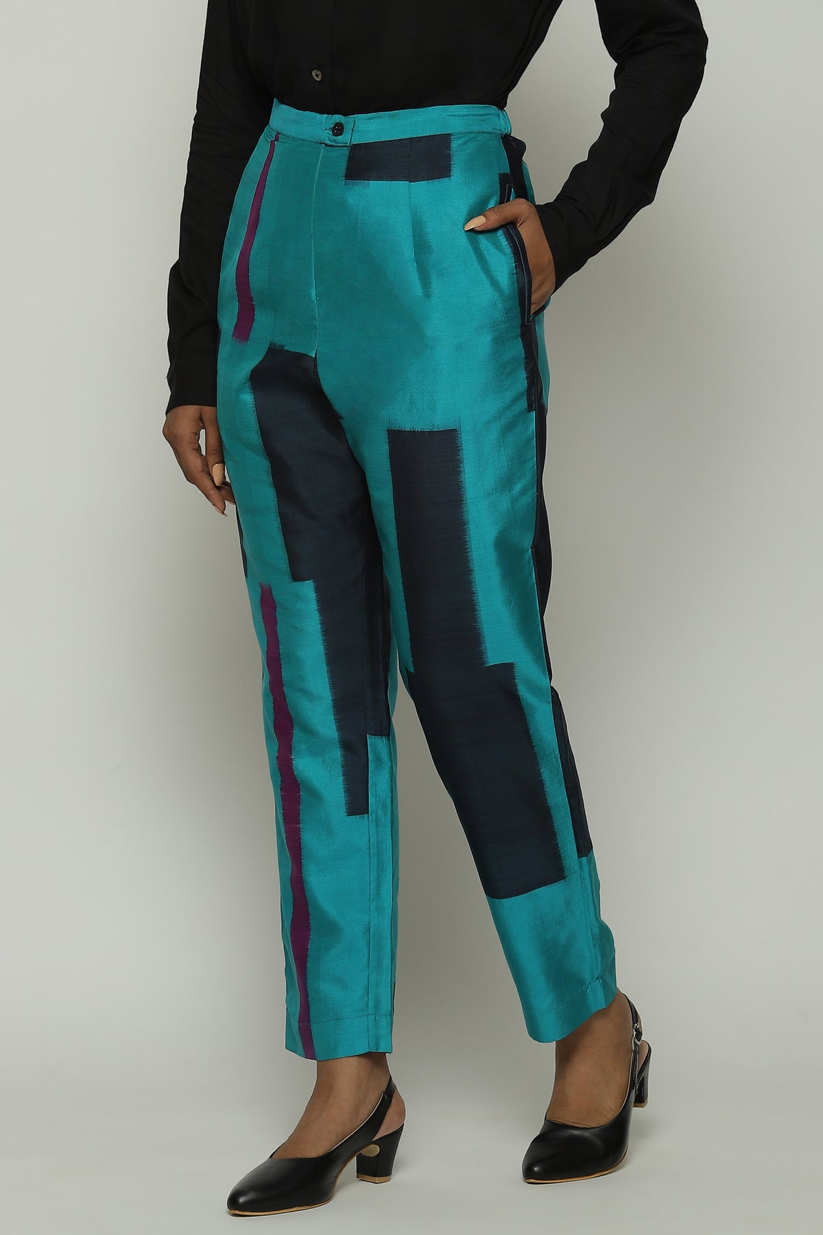 Blue Ikat Tapered Pant