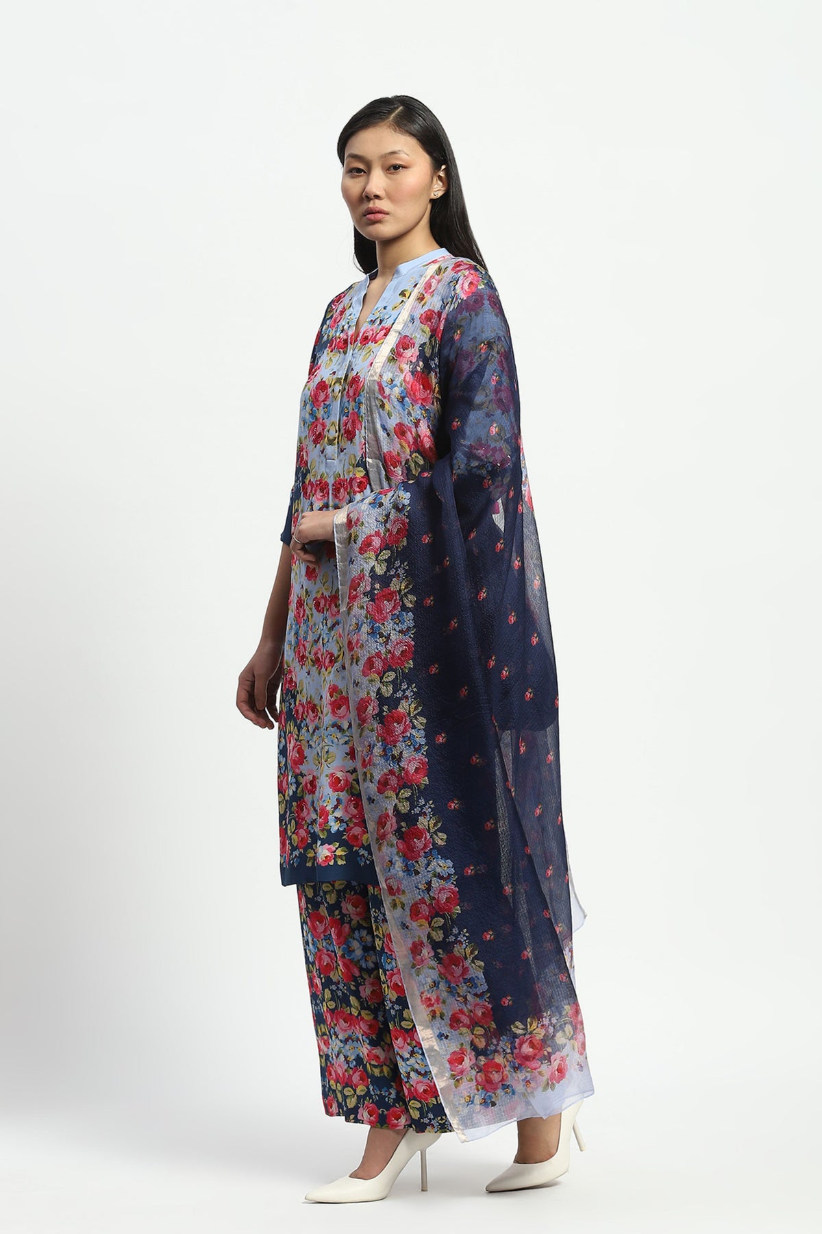 Mirrored Bloom Kurta Set