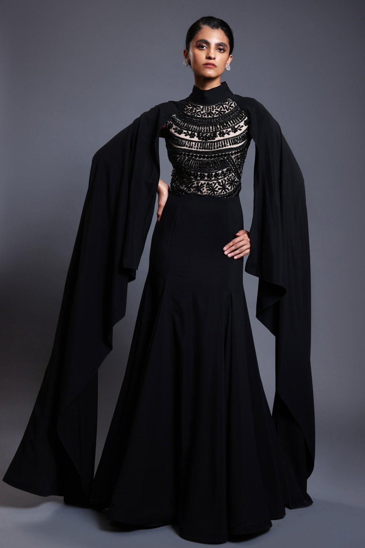 Black Drape Gown