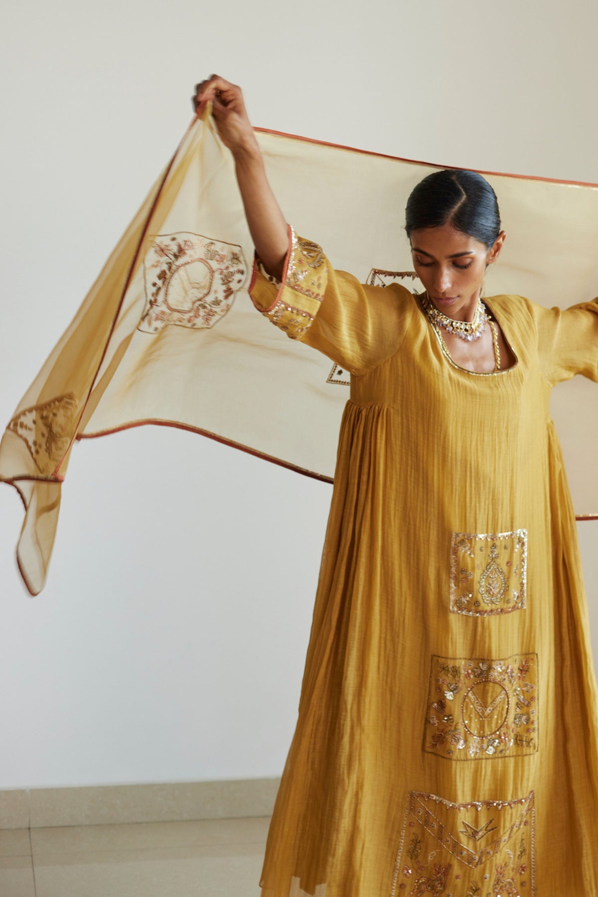 Yellow Akaari Dupatta