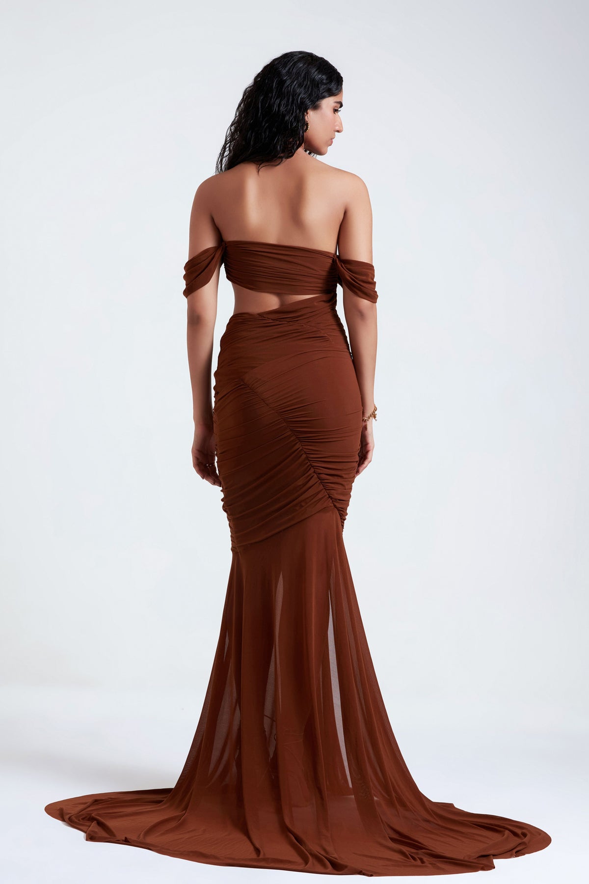 Elena Burnt Brown Gown