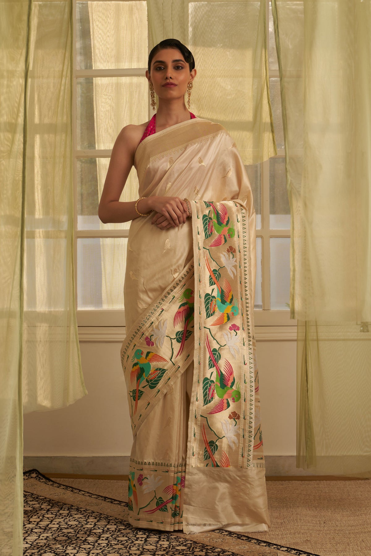 Palakshi White Saree