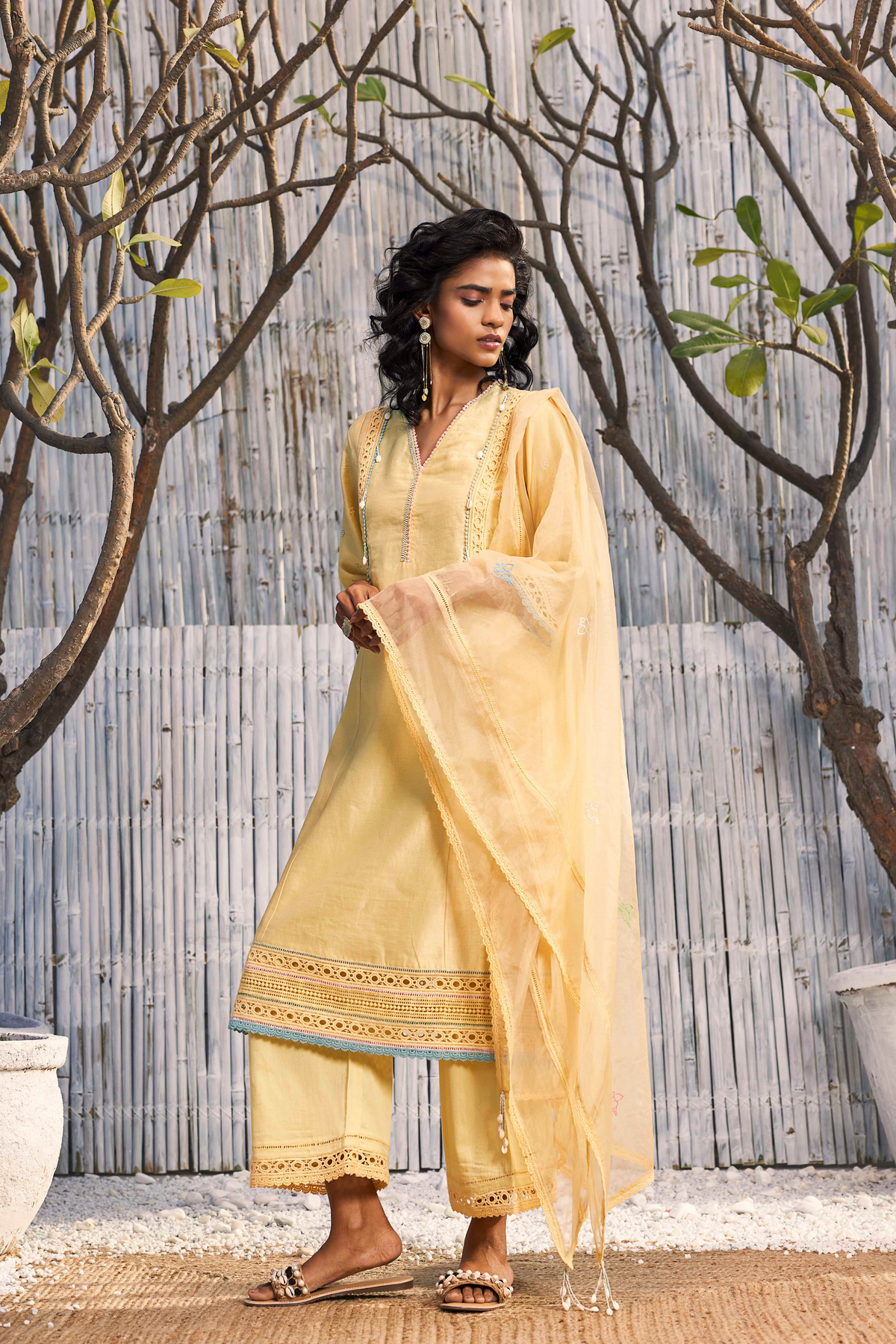 Sunshine Yellow A-line Kurta Set