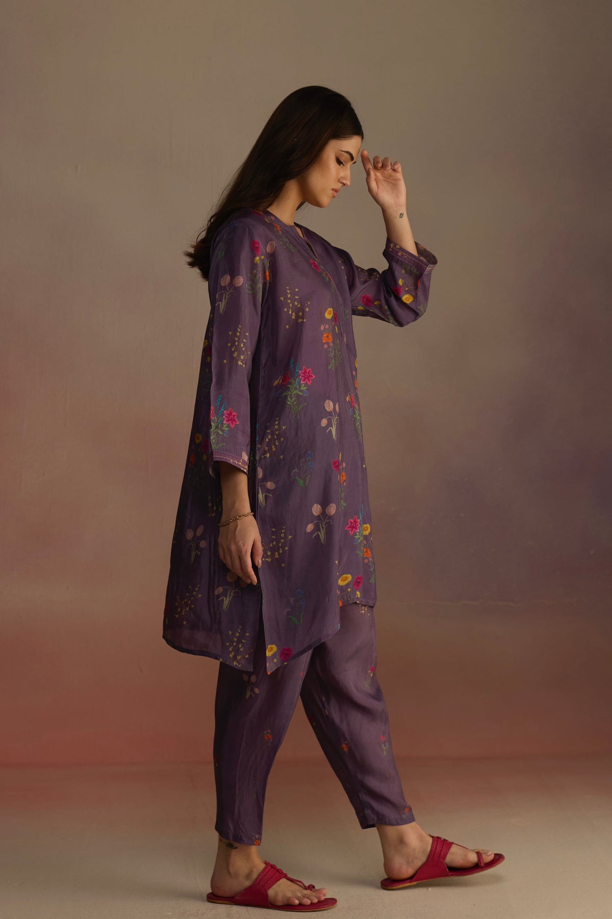 Zaira Short Purple Kurta