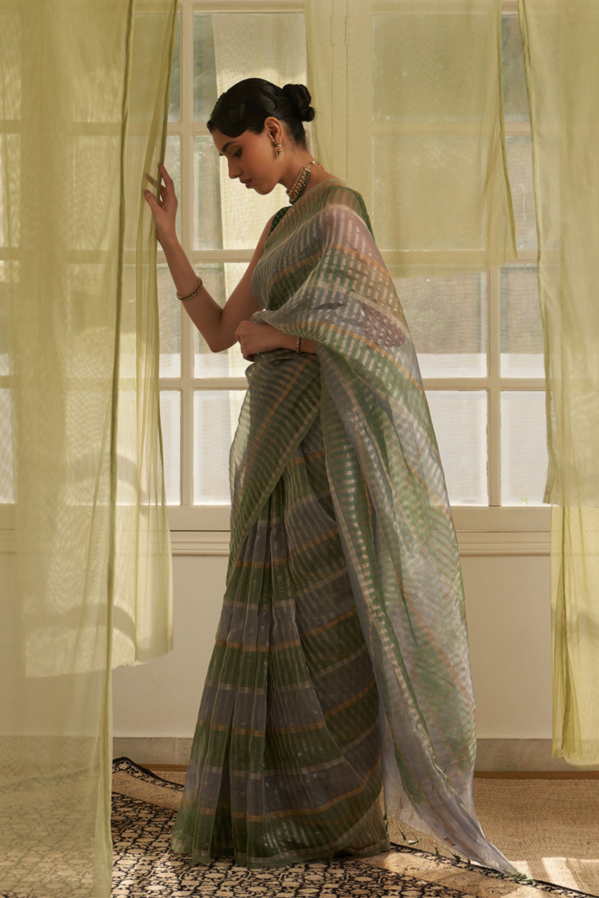 Dhaari Green Saree