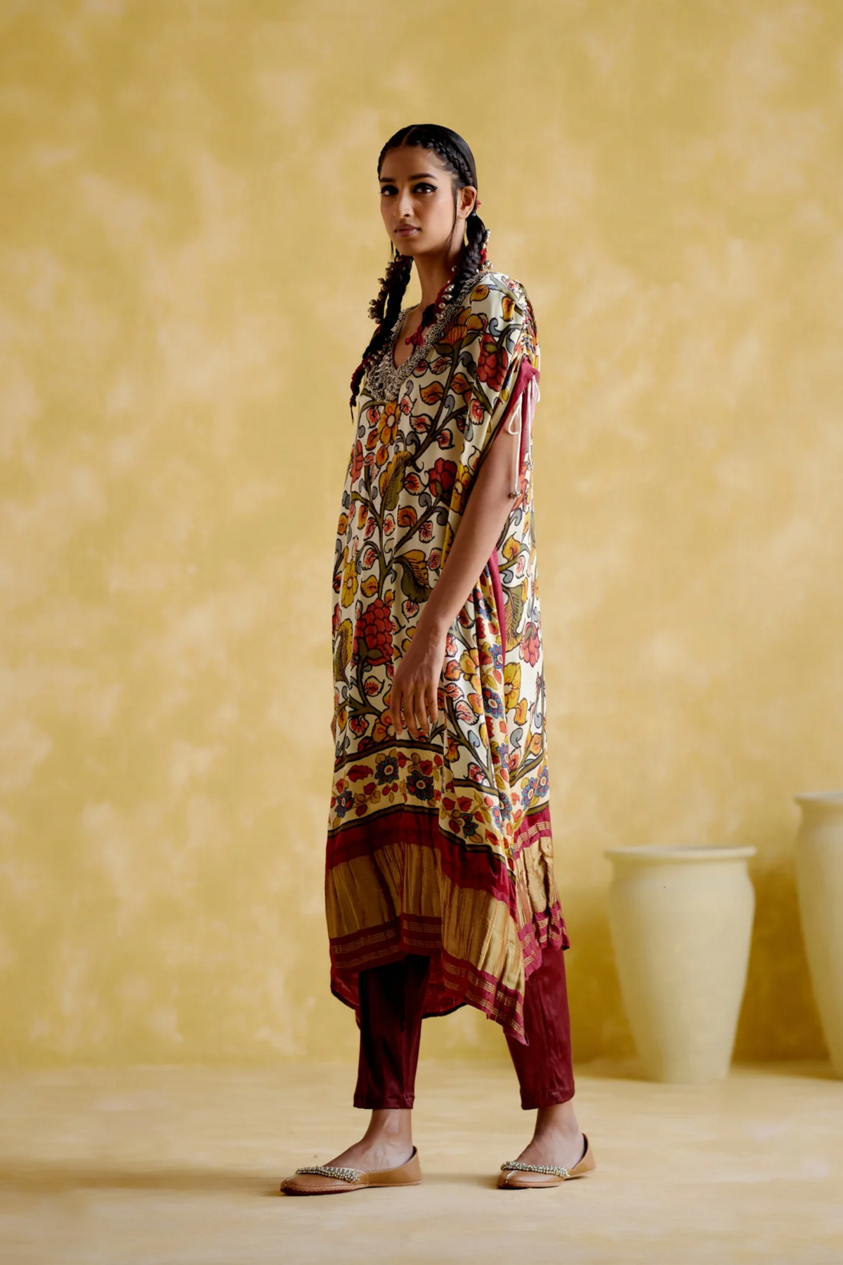 Selenemaroon Digital Print Kaftan