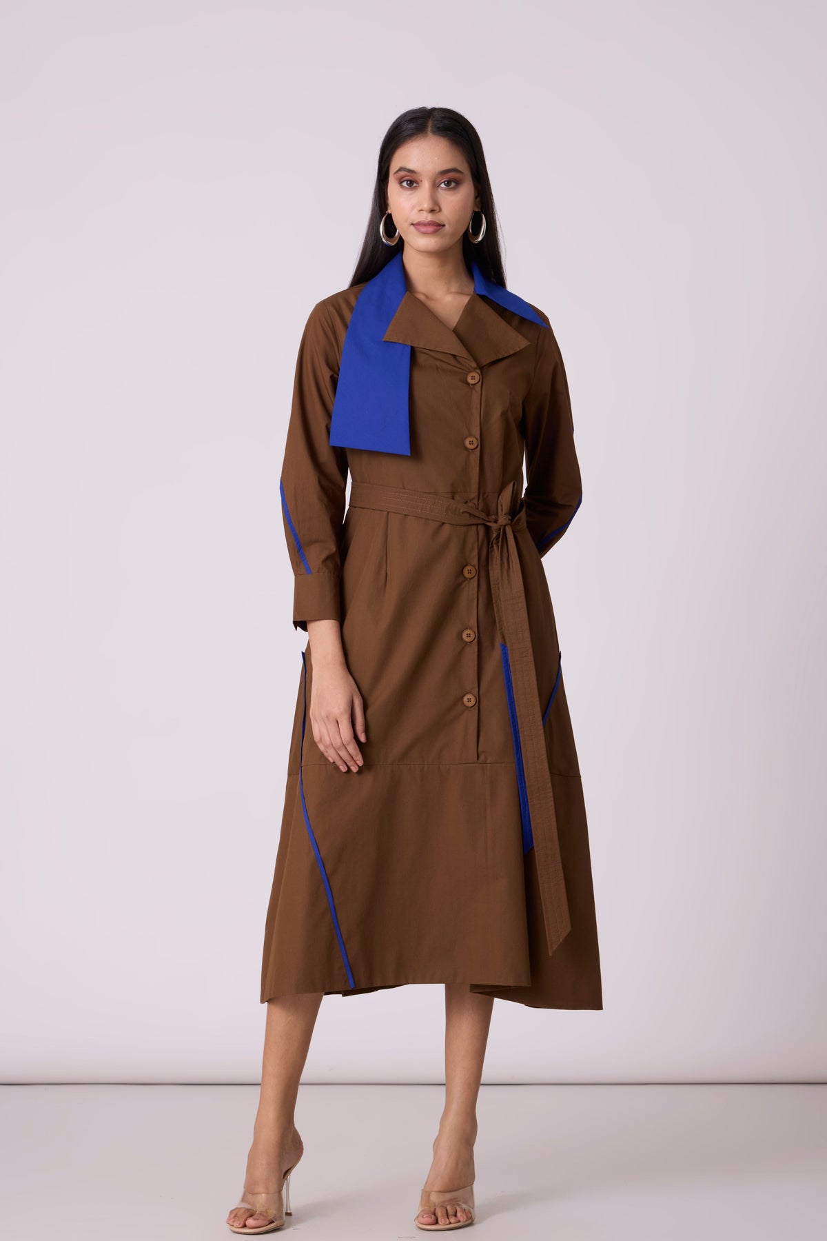 Nexi Olive Brown Dress