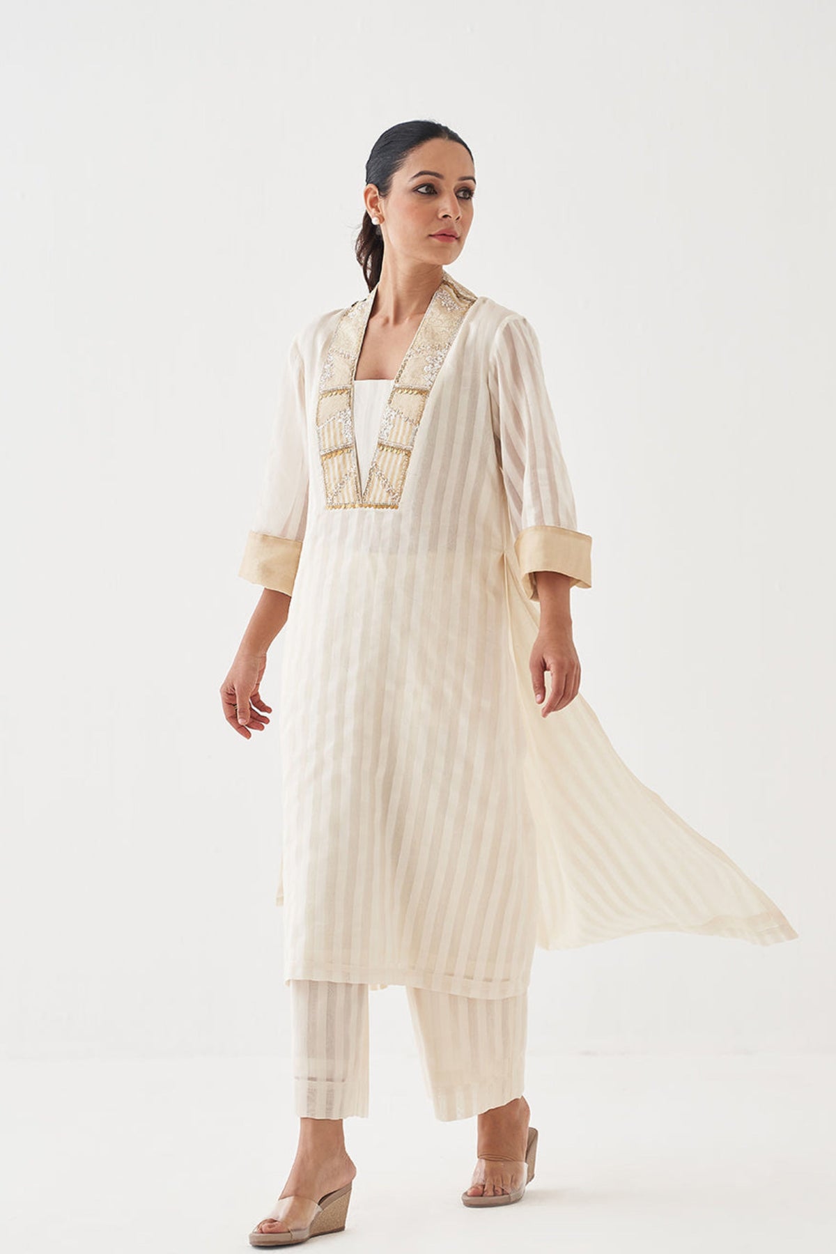 Off White Kurta Set