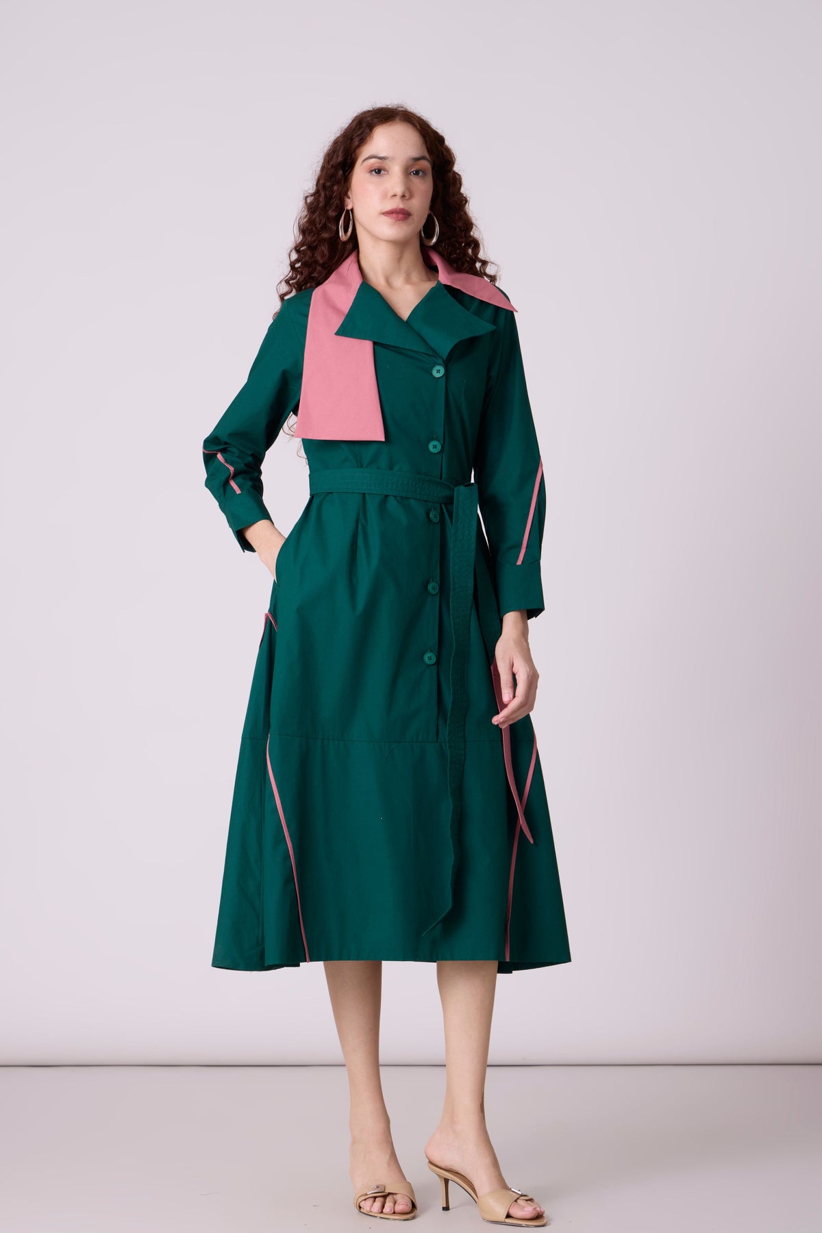 Nexi Forest Green Dress