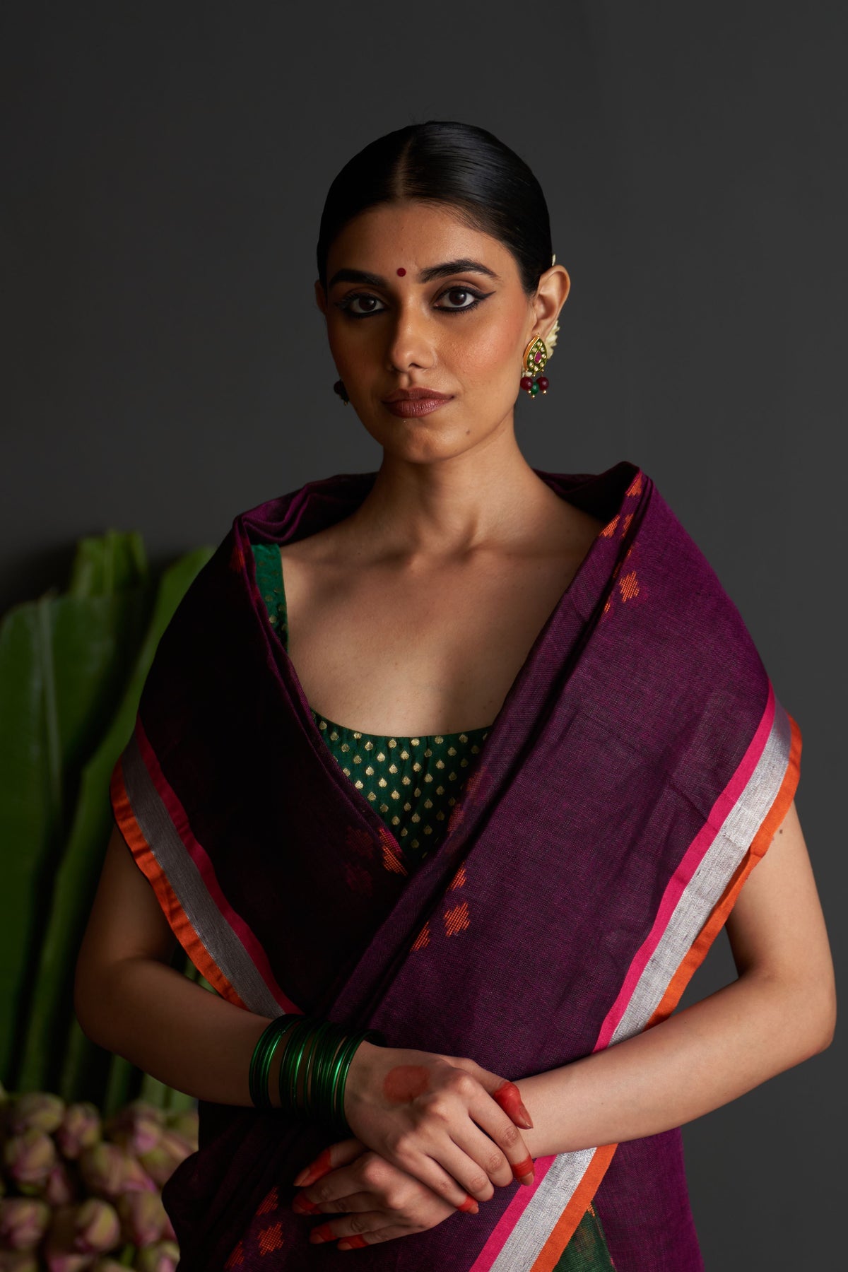 Bulbul Purple Saree