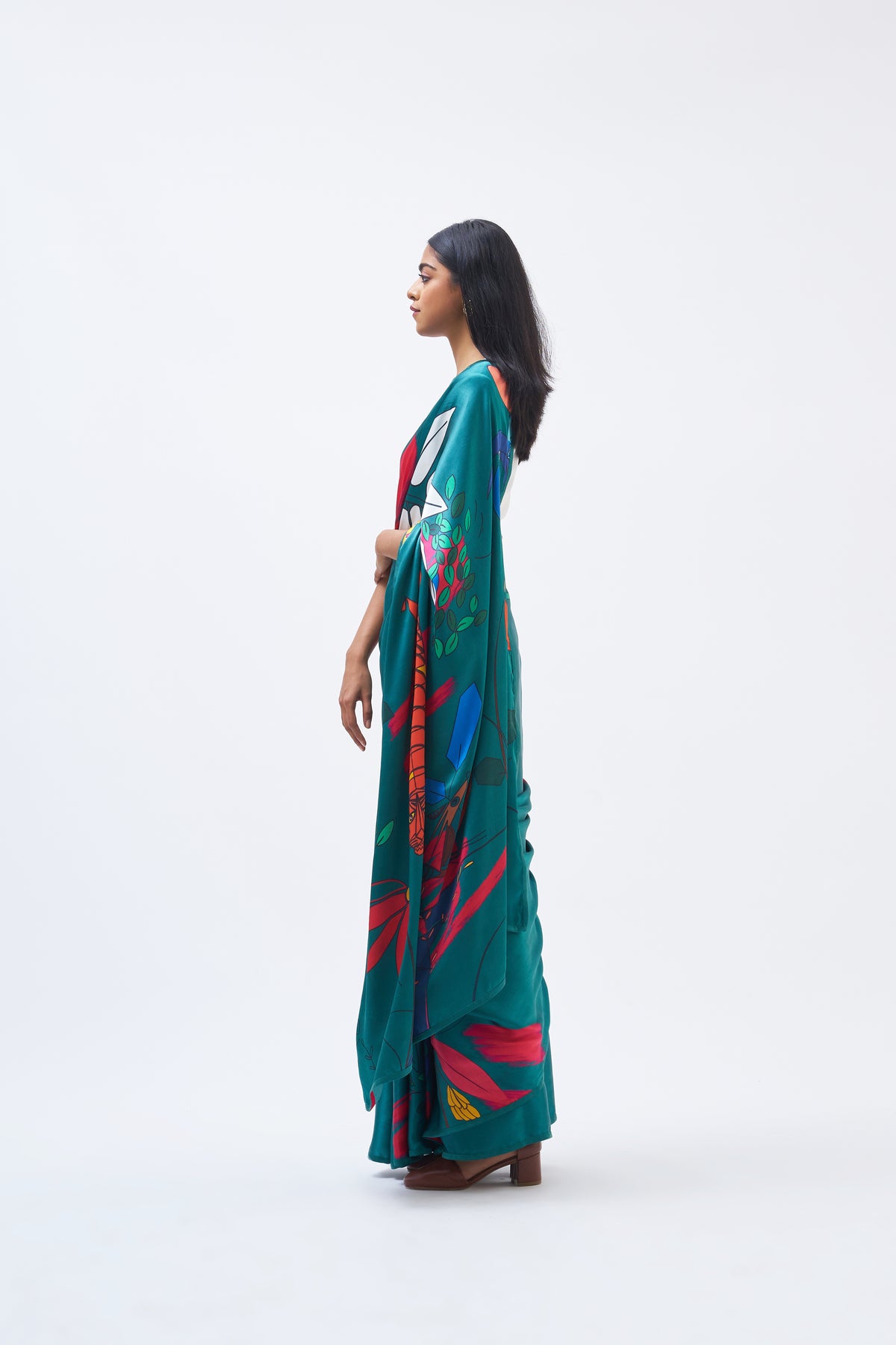 Kaya&#39;s Habitat Emerald Saree