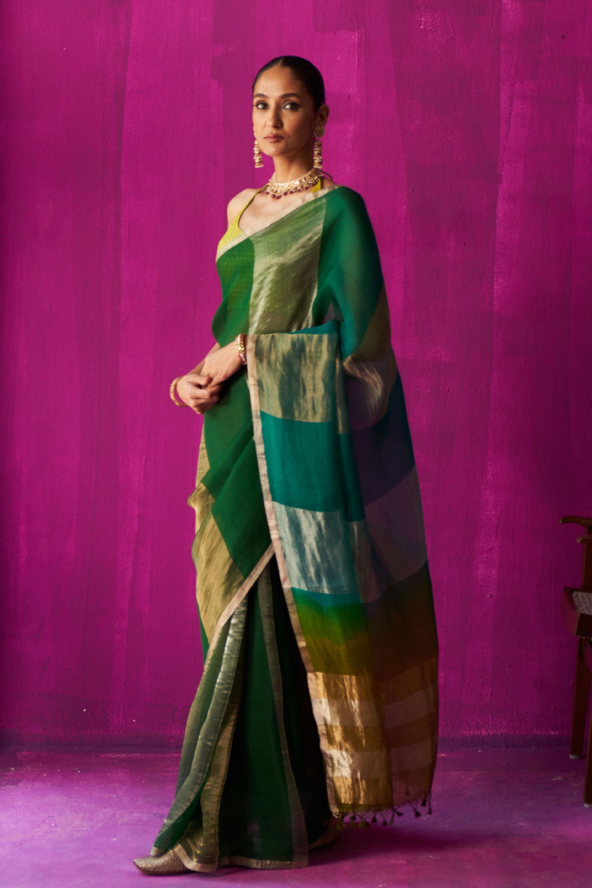 Nitya Green Saree