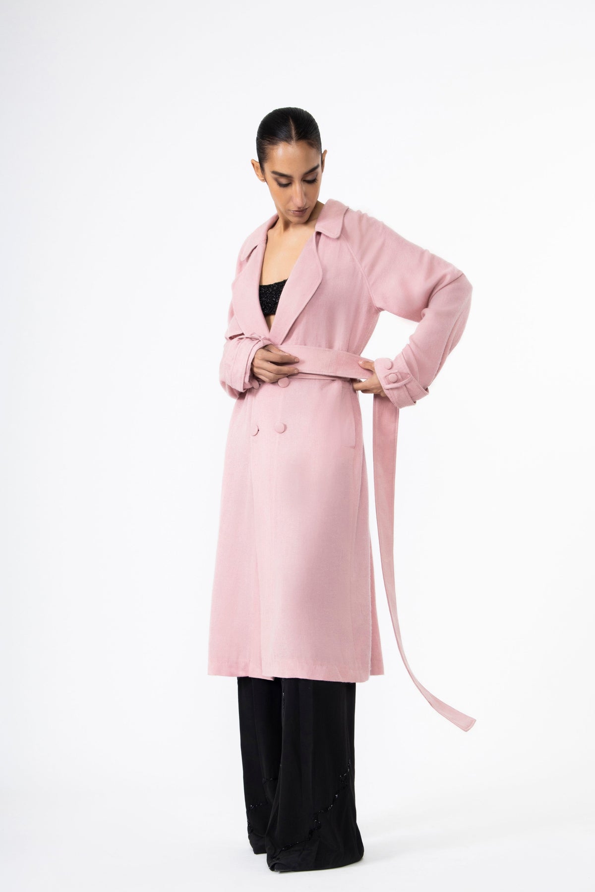 Barely Pink Trench Coat