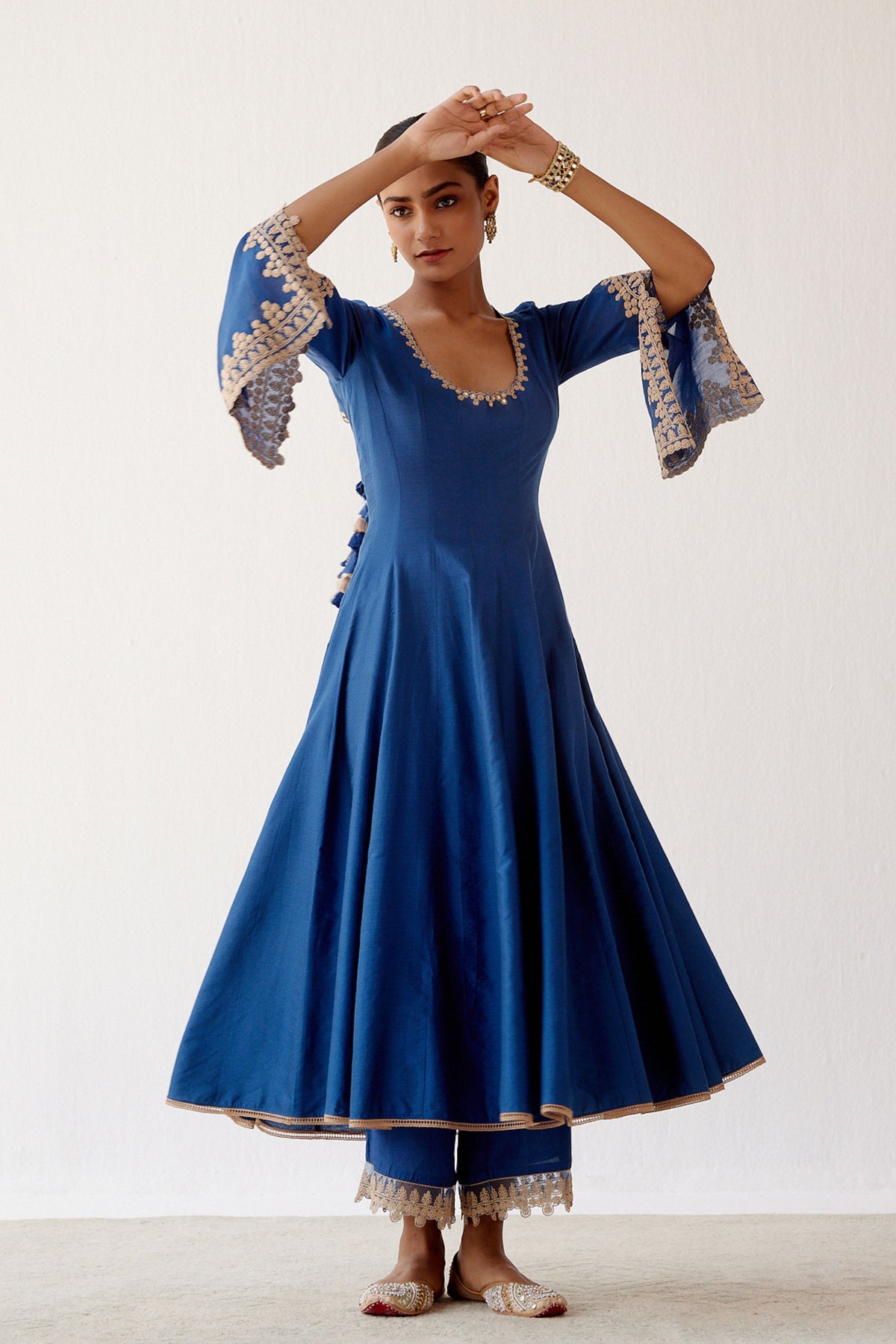 Blue Dori Embroidered Anarkali Set