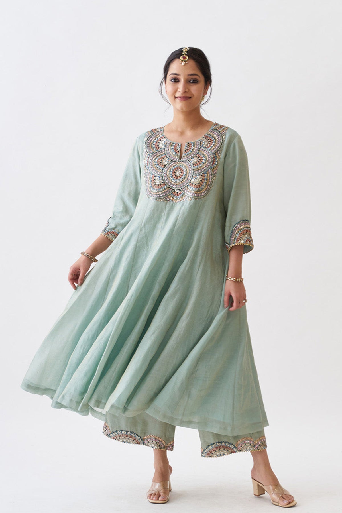 Mint Green Esemble Kurta Set