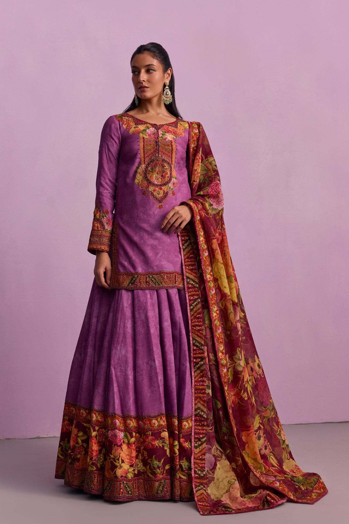 Purple Sehnaaz Lehenga Set