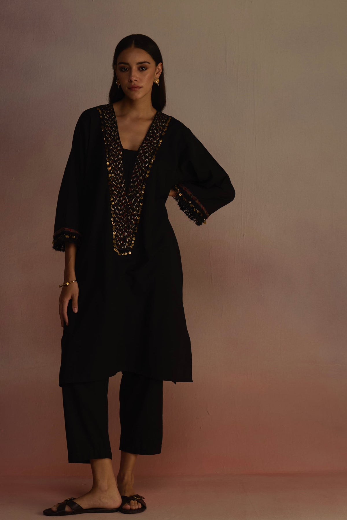 Neroli Black Kurta