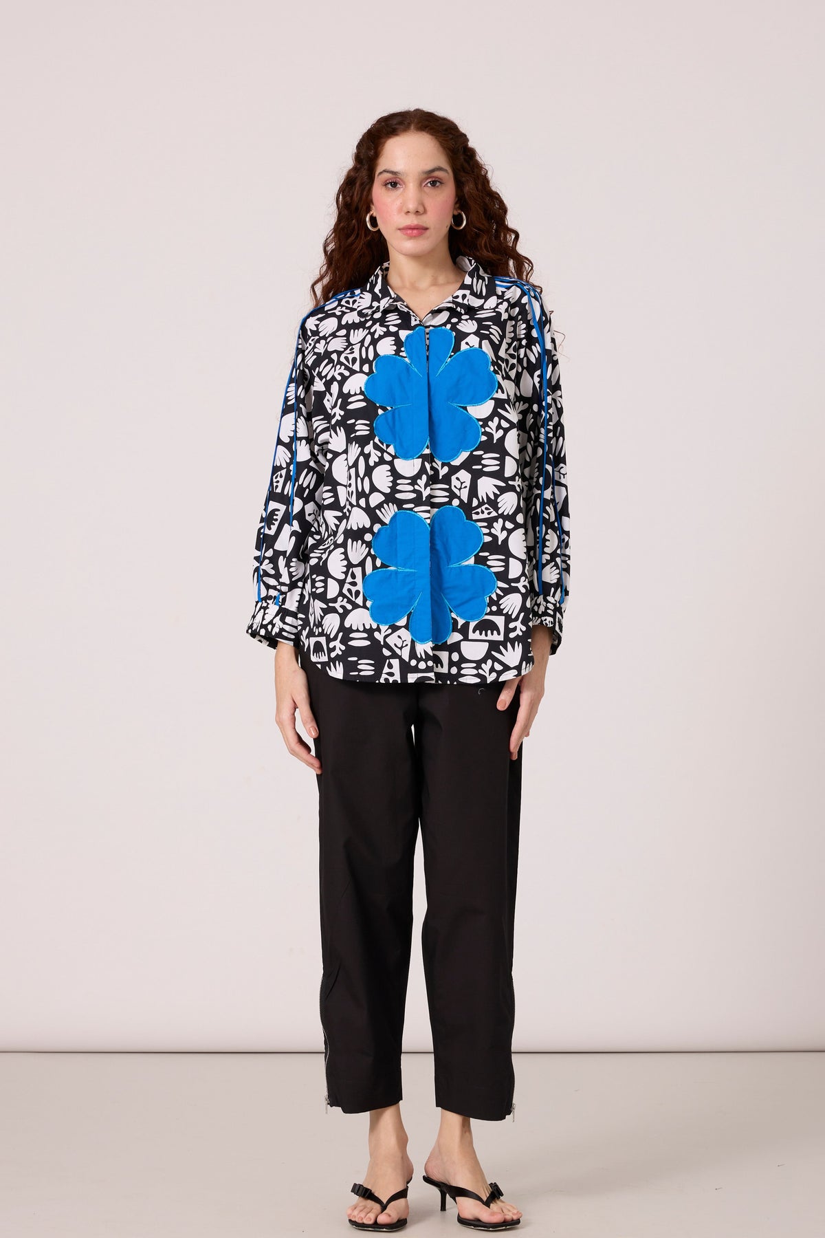 Brooke Applique Motif Print Shirt