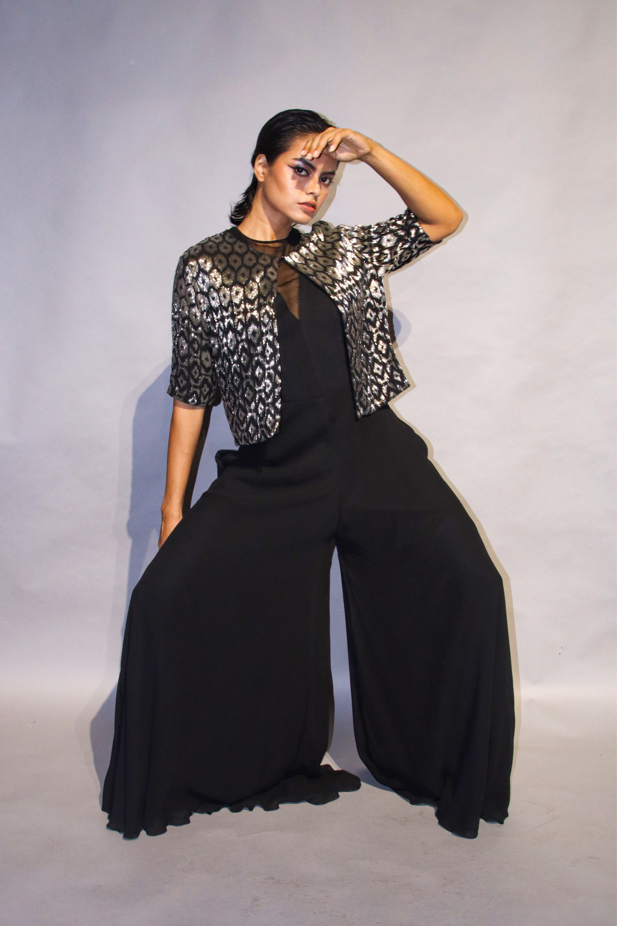 Black Georgette Jumpsuit