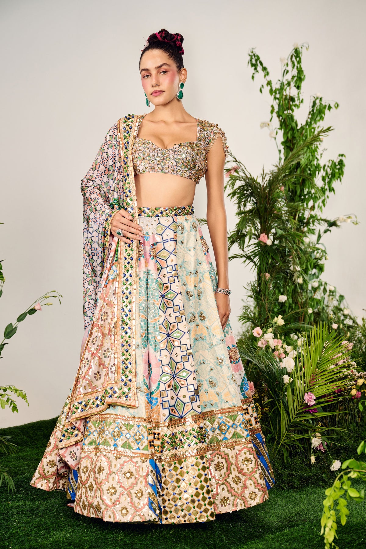 An Alluring Multi Panelled Lehenga