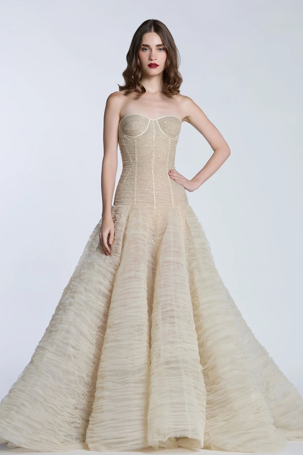 Champagne Embroidery Gown