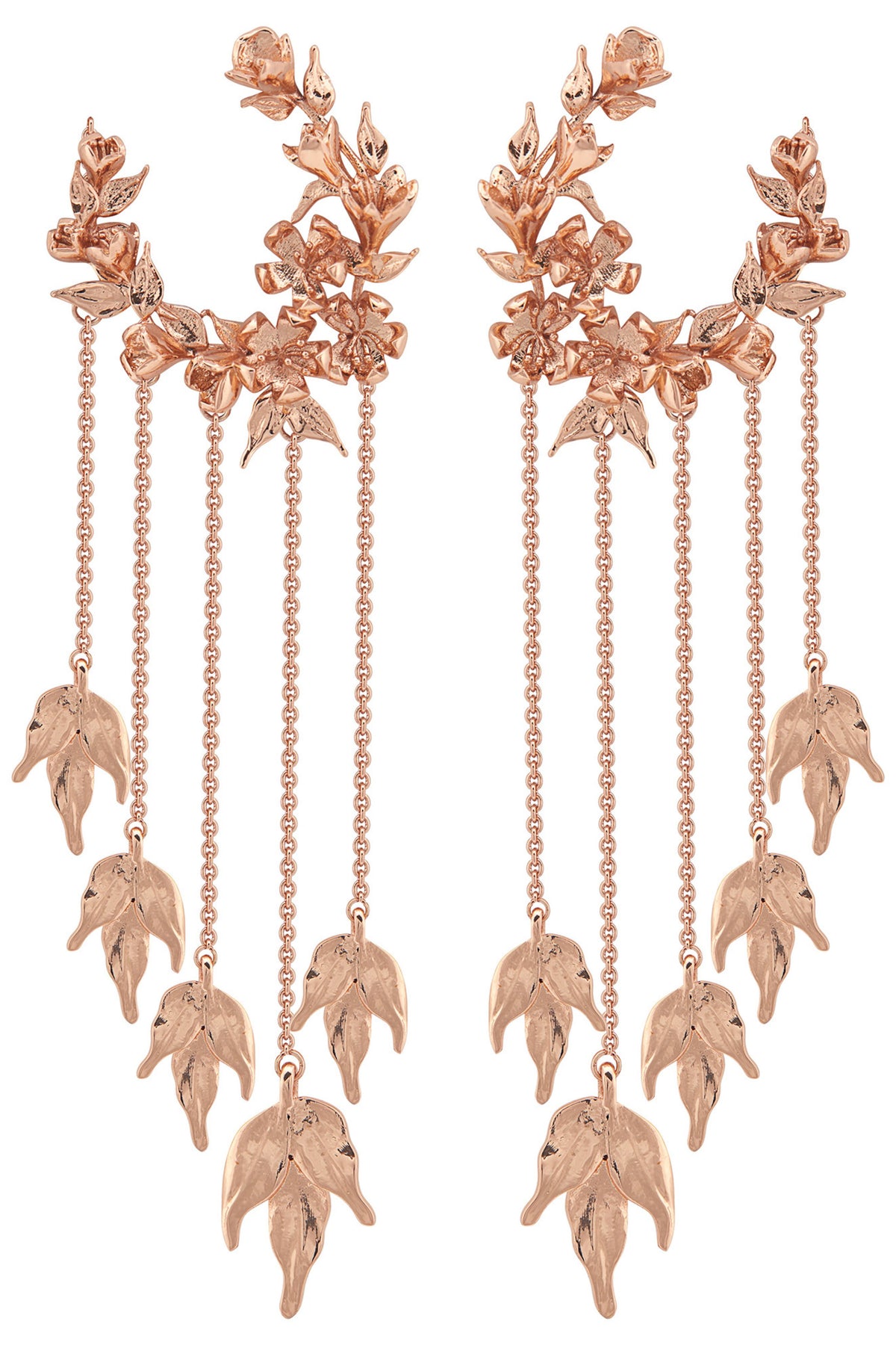 Rose gold wreath of eros earrings