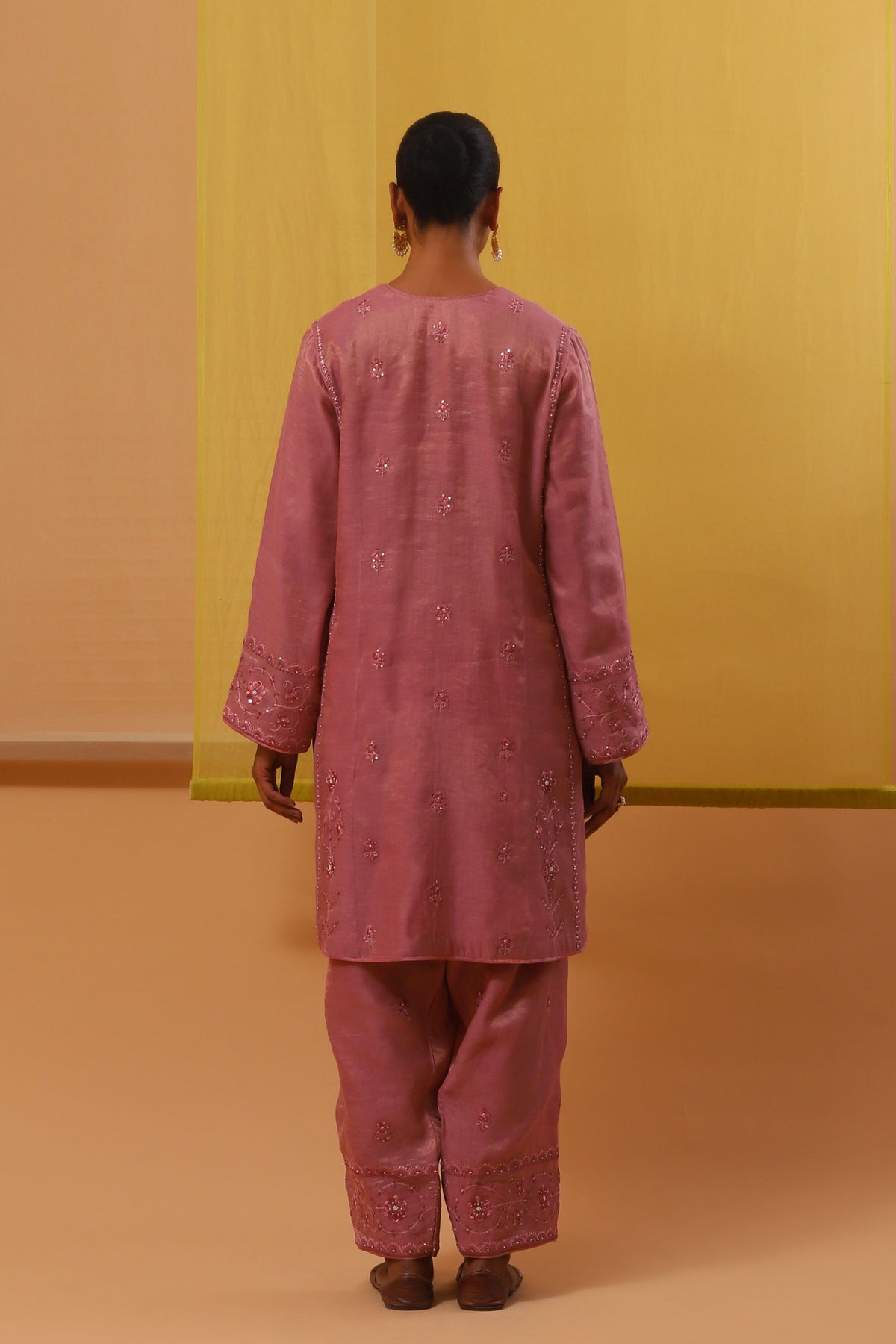 Rose Pink Short Kurta Set