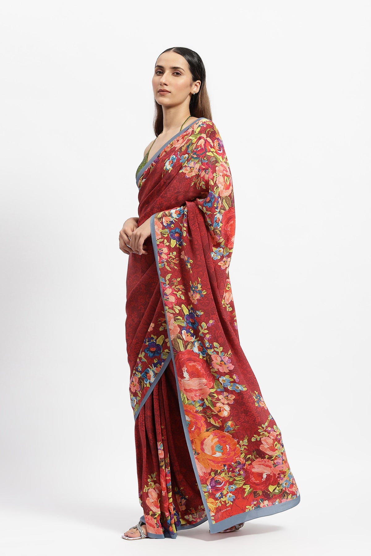 Seeing Red Printed Saree