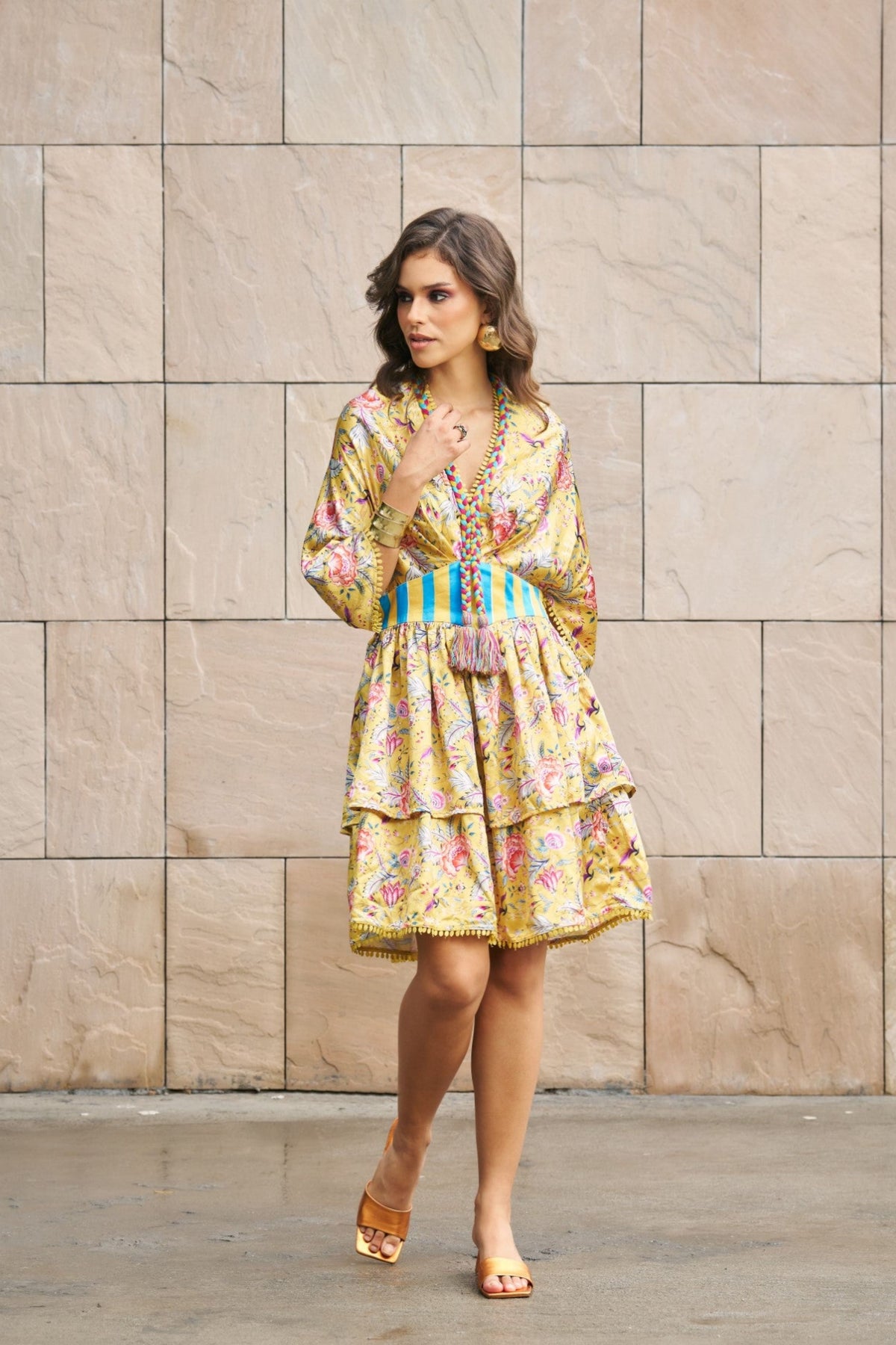 Tropical Bloom Kaftan Dress