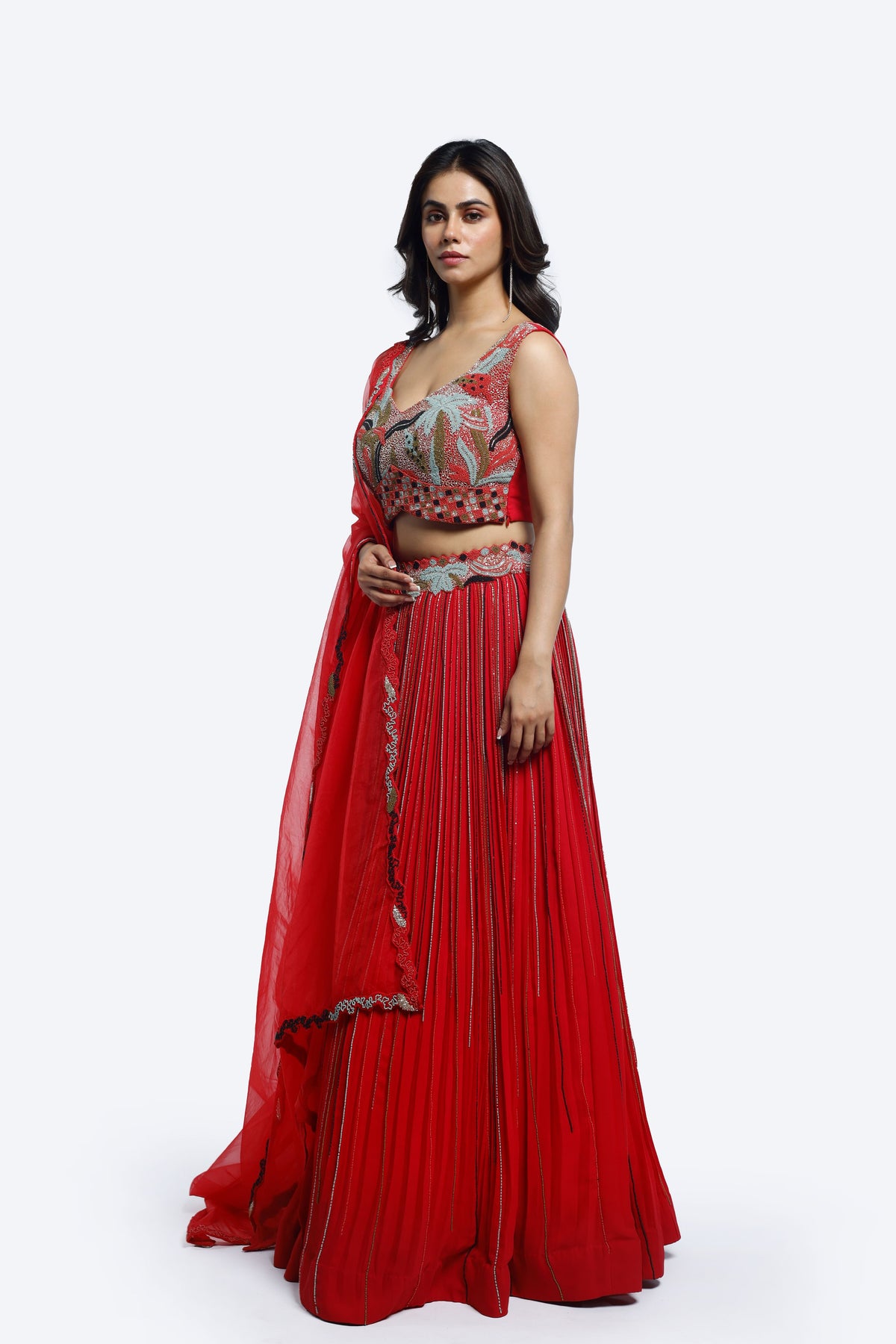 Tropical Embellished Lehenga Set