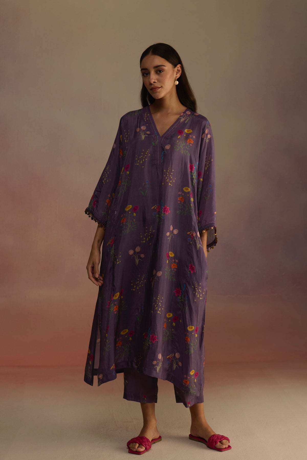 Zaira Long Purple Kurta