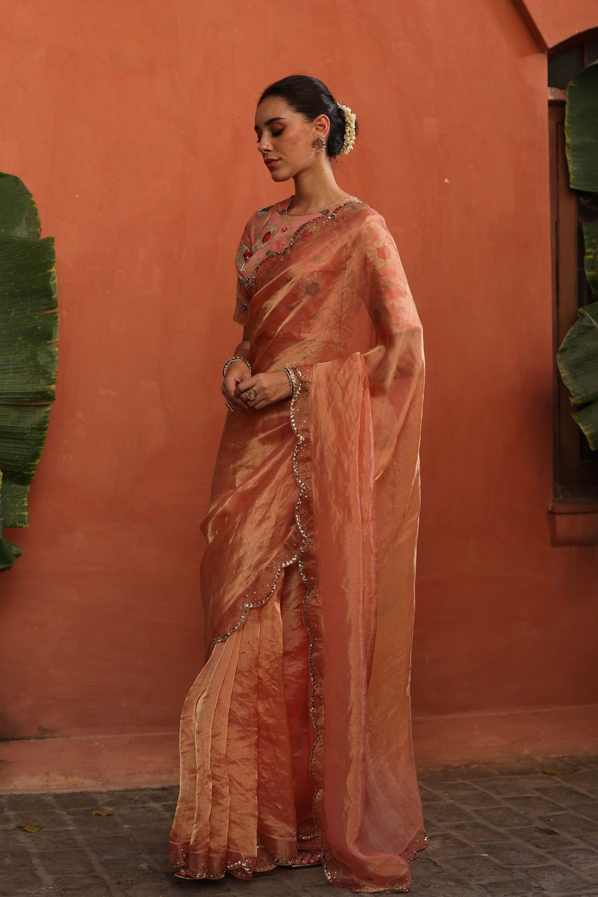 Peach Gulkand Saree