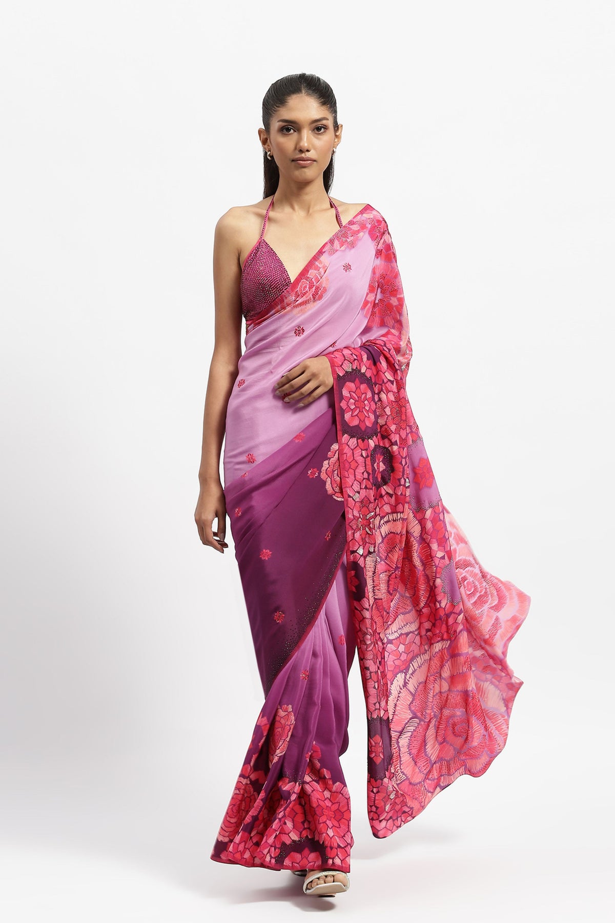 A Violet Interlude Embellished Saree