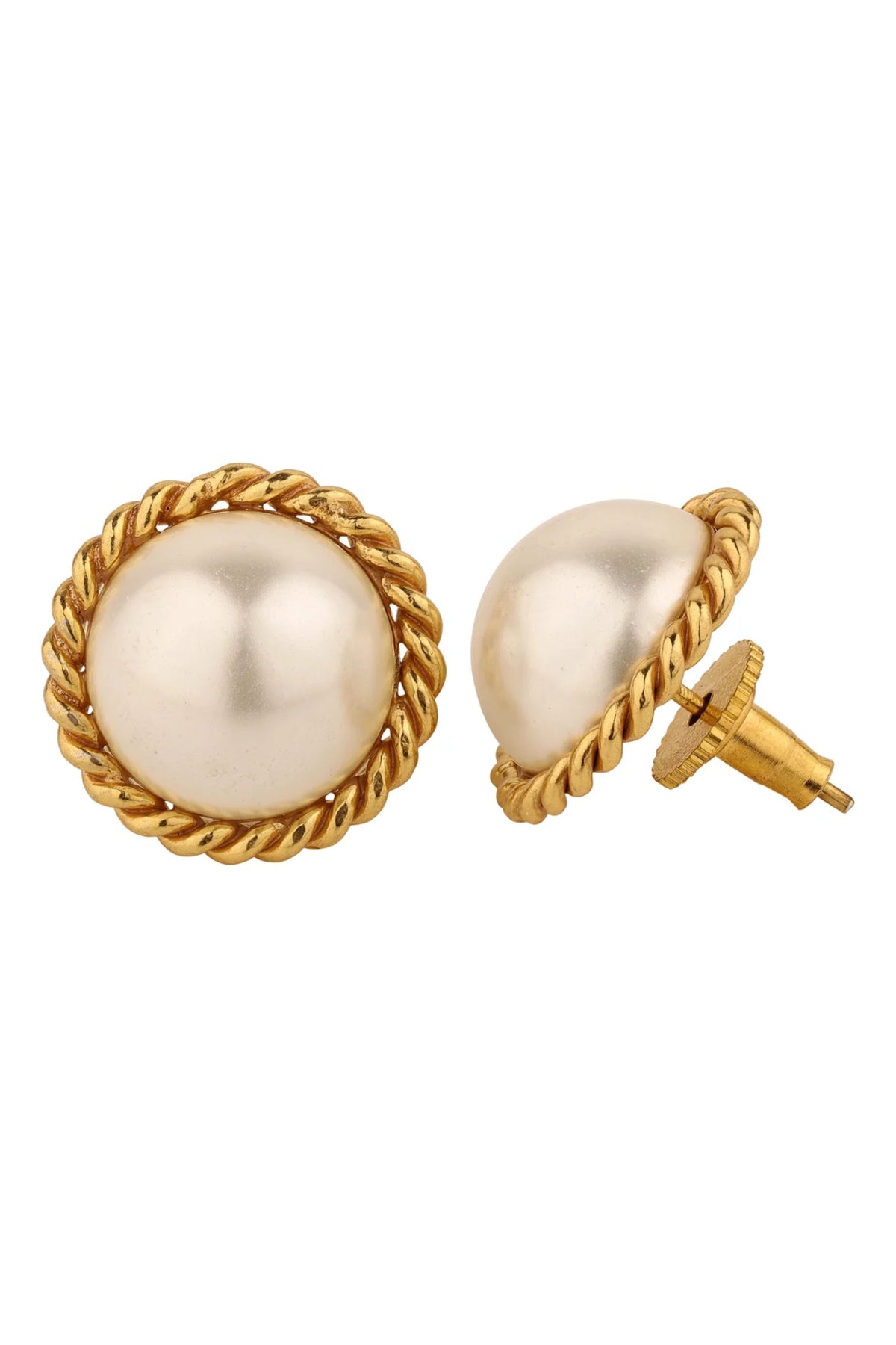 White 14mm Senora Studs Earring